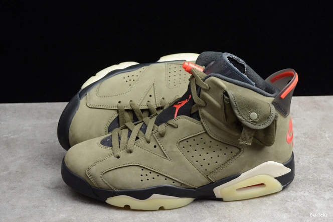 Cheap BK olive travis jordan scott 6 air cn1084-200 cactus medium jack 1112